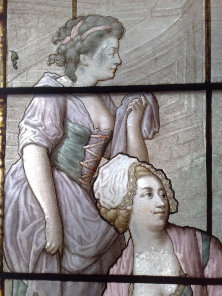 10 VC Restauration vitrail. Détail